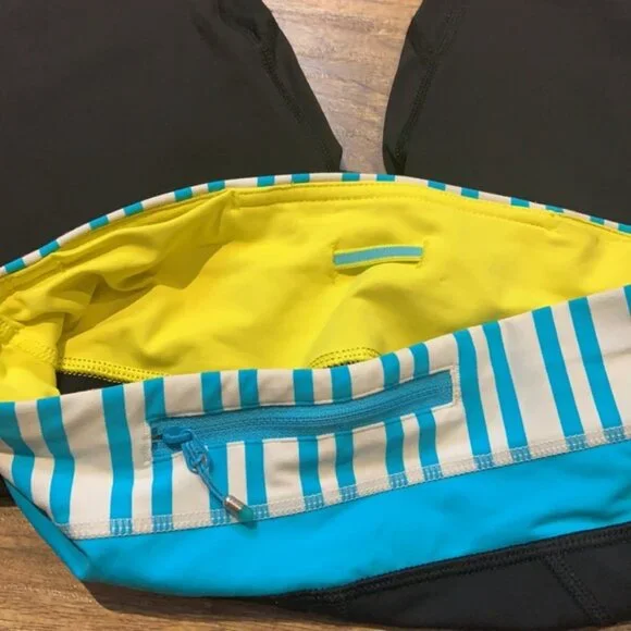 Lululemon capris blue and white waist band - Picture 5 of 9